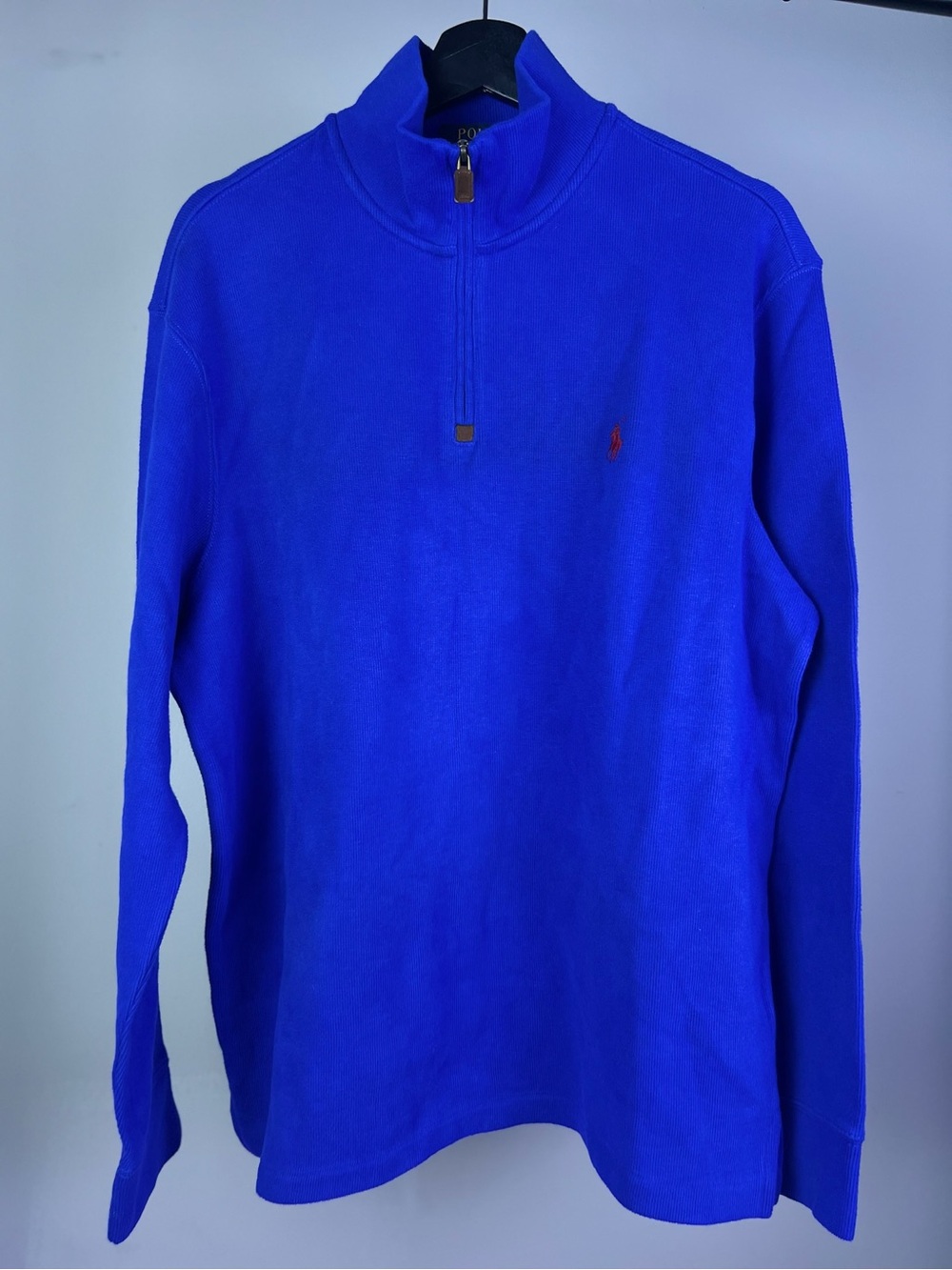 Polo Ralph Lauren men's quarter-zip sweater blue NWT Size L